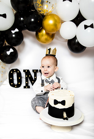 Nate's 1ST BDAY cake Smash! (32)