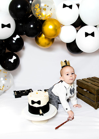 Nate's 1ST BDAY cake Smash! (40)
