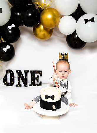 Nate's 1ST BDAY cake Smash! (21)