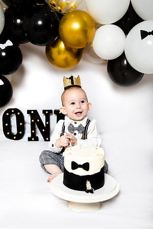 Nate's 1ST BDAY cake Smash! (25)