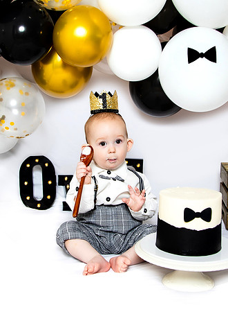 Nate's 1ST BDAY cake Smash! (9)