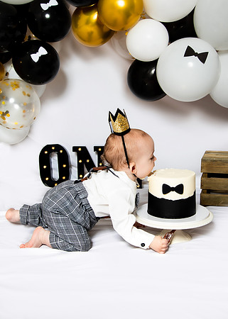 Nate's 1ST BDAY cake Smash! (17)